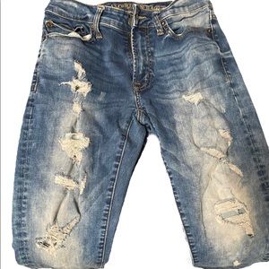 American Eagle Extreme Flex Ripped Jeans Size: 28x30